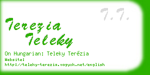 terezia teleky business card